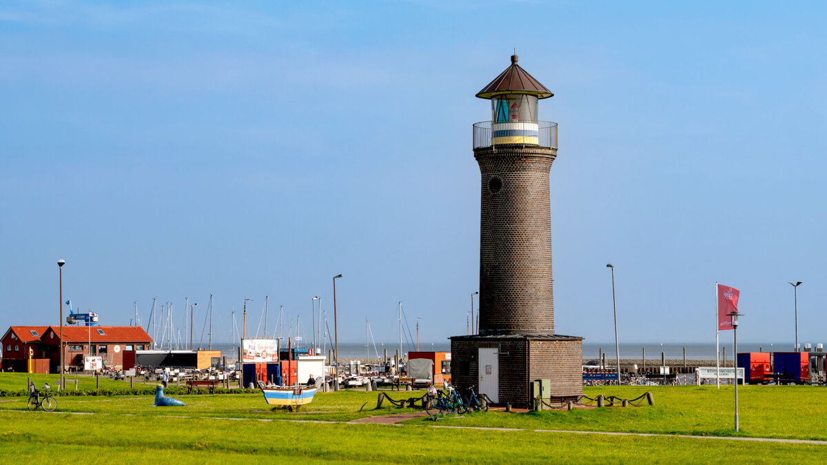 Leuchtturm Memmertfeuer auf der Vogelschutzinsel Memmert